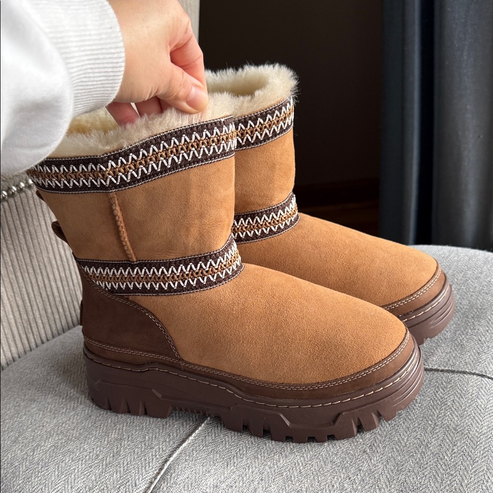 UGG Tan and Brown Winter Boots